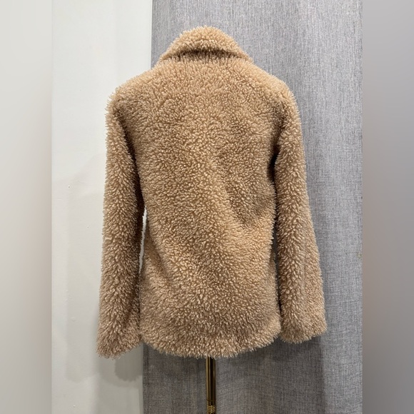 Abercrombie Kids Tan Brown Sherpa Teddy Coat size 11/12 - Picture 4 of 12